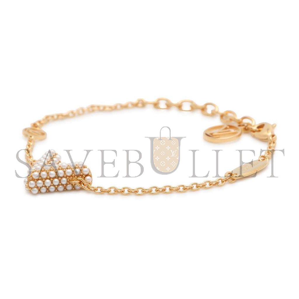 LOUIS VUITTON BRACELET ESSENTIAL V PERLE GOLD M68361